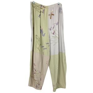 Staley Gretzinger Art To Wear Pants Womens Apx Sz L/XL Fish Print Color Block